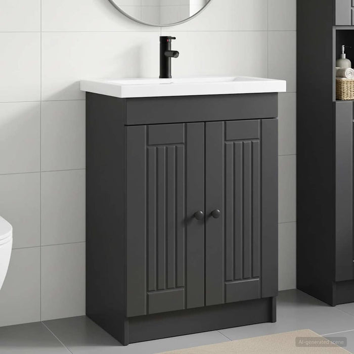 Set de mobilier pentru baie Negru 78,5 x 37,5 x 81 cm WALTI