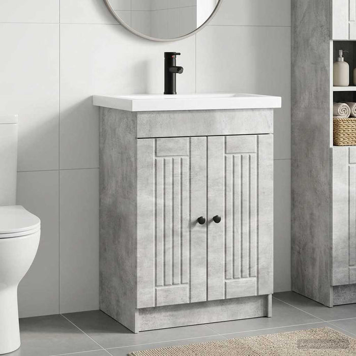Set de mobilier pentru baie Gri Beton 78,5 x 37,5 x 81 cm WALTI