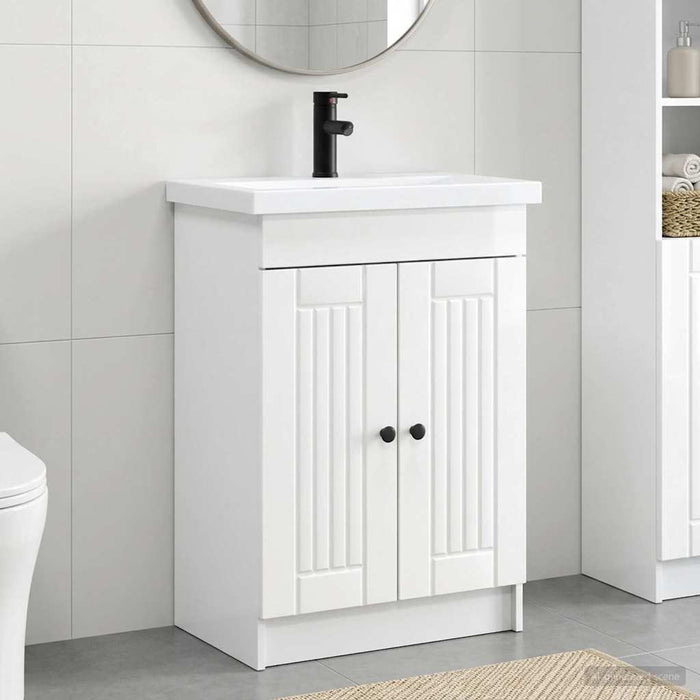 Set de mobilier pentru baie Alb foarte lucios WALTI