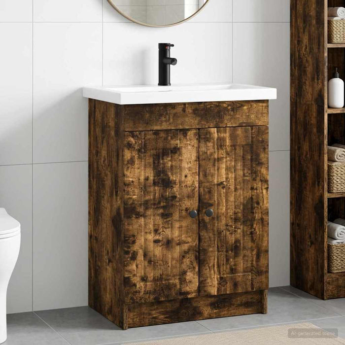 Set de mobilier pentru baie Stejar fumuriu 78,5 x 37,5 x 81 cm WALTI