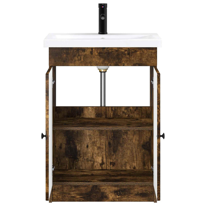 Set de mobilier pentru baie Stejar fumuriu 78,5 x 37,5 x 81 cm WALTI