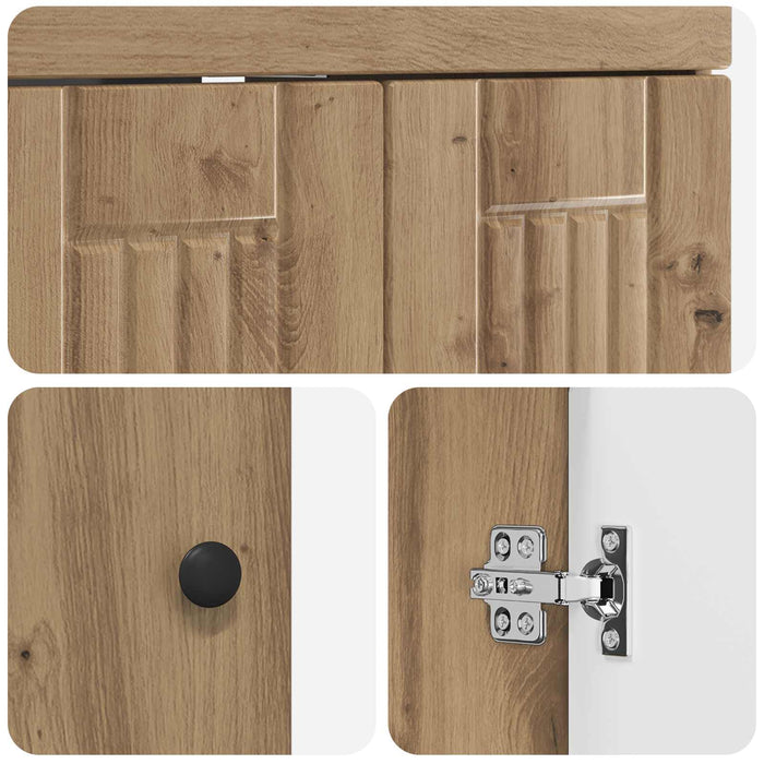 Set de mobilier pentru baie Stejar Artizanal WALTI