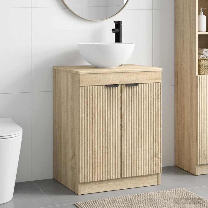 Set de mobilier pentru baie Stejar Sonoma Lemn prelucrat WALTI