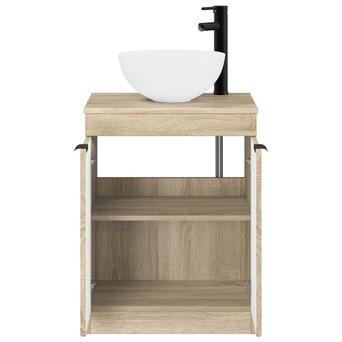 Set de mobilier pentru baie Stejar Sonoma Lemn prelucrat WALTI