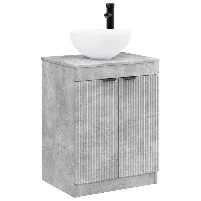 Set de mobilier pentru baie Gri Beton Lemn prelucrat WALTI