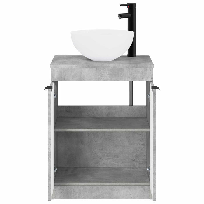Set de mobilier pentru baie Gri Beton Lemn prelucrat WALTI