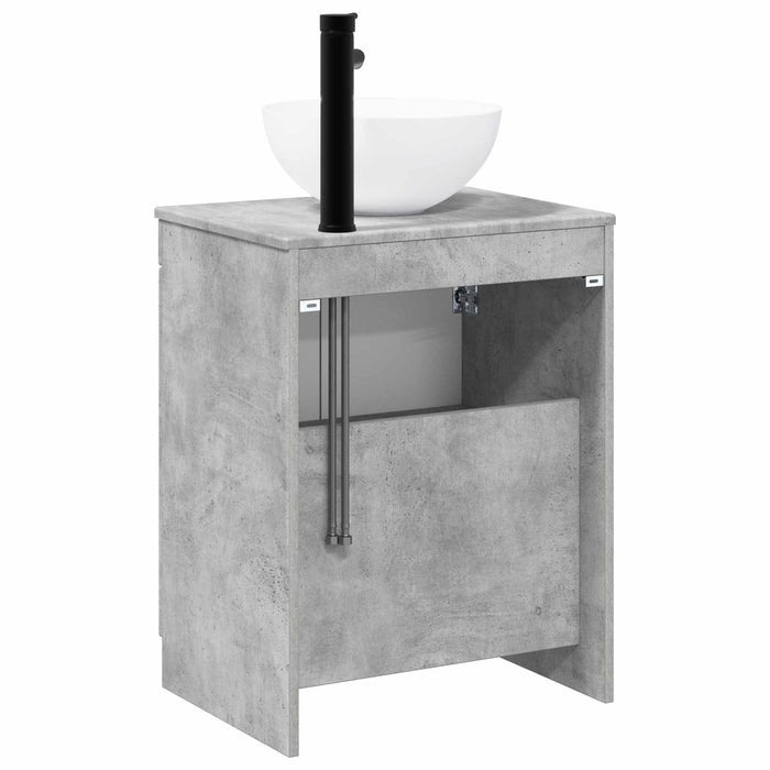 Set de mobilier pentru baie Gri Beton Lemn prelucrat WALTI