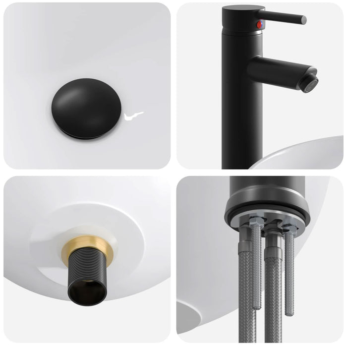 Set de mobilier pentru baie Stejar fumuriu Lemn prelucrat WALTI