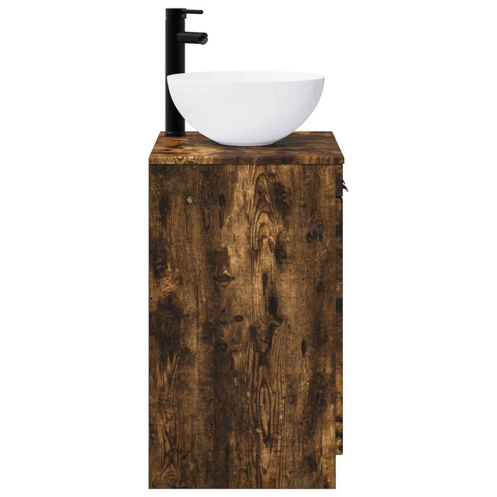 Set de mobilier pentru baie Stejar fumuriu Lemn prelucrat WALTI