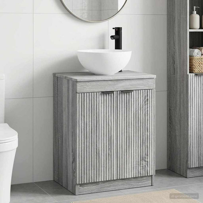 Set de mobilier pentru baie Sonoma gri Lemn prelucrat WALTI