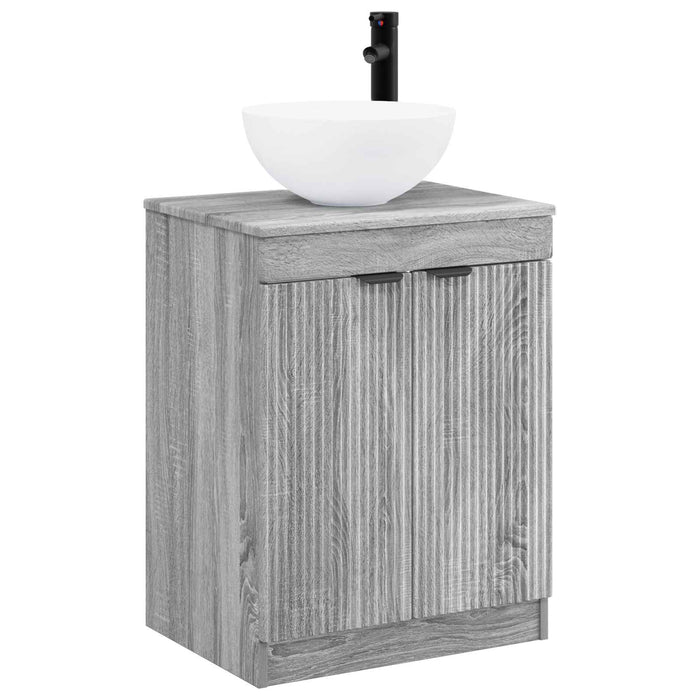 Set de mobilier pentru baie Sonoma gri Lemn prelucrat WALTI