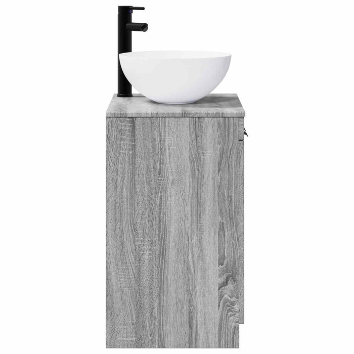 Set de mobilier pentru baie Sonoma gri Lemn prelucrat WALTI