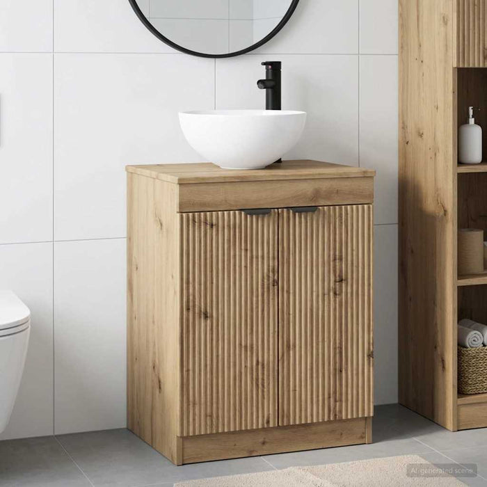 Set de mobilier pentru baie Stejar Artizanal Lemn prelucrat WALTI