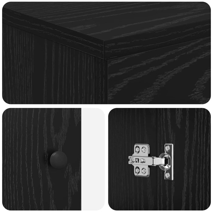 Set de mobilier pentru baie Stejar Negru Lemn prelucrat WALTI