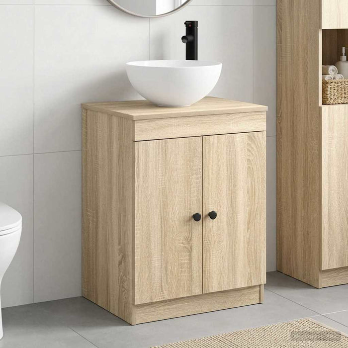 Set de mobilier pentru baie Stejar Sonoma Lemn prelucrat WALTI