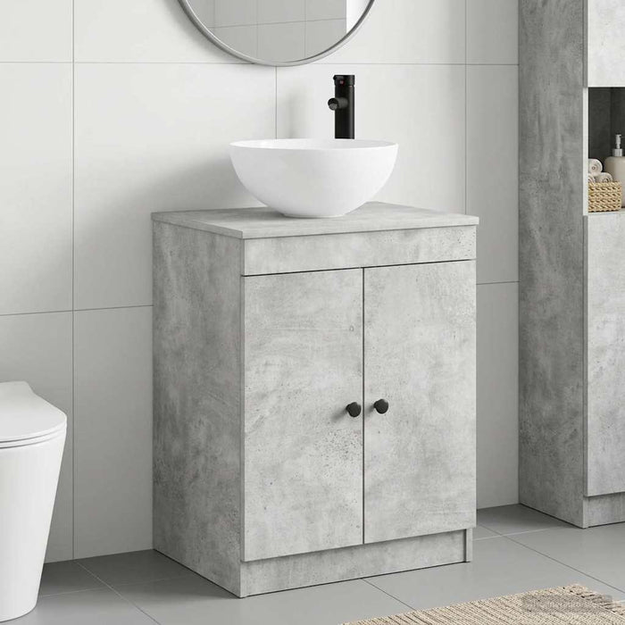 Set de mobilier pentru baie Gri Beton Lemn prelucrat WALTI