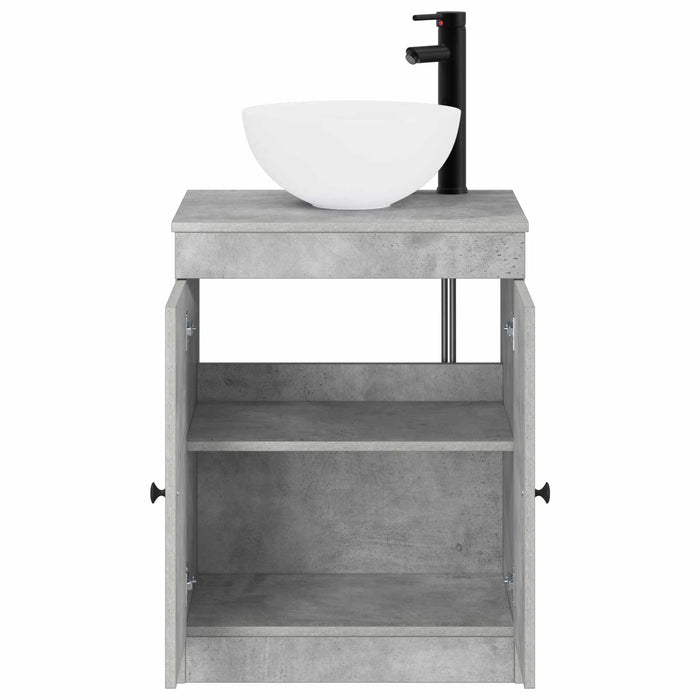 Set de mobilier pentru baie Gri Beton Lemn prelucrat WALTI