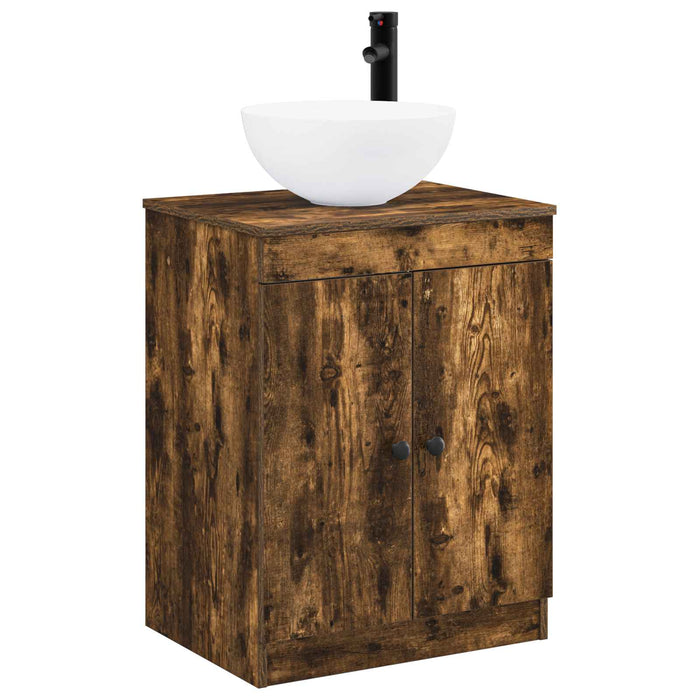 Set de mobilier pentru baie Stejar fumuriu Lemn prelucrat WALTI