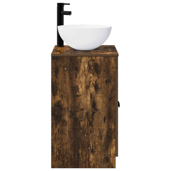 Set de mobilier pentru baie Stejar fumuriu Lemn prelucrat WALTI