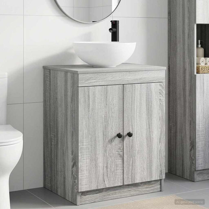 Set de mobilier pentru baie Sonoma gri Lemn prelucrat WALTI