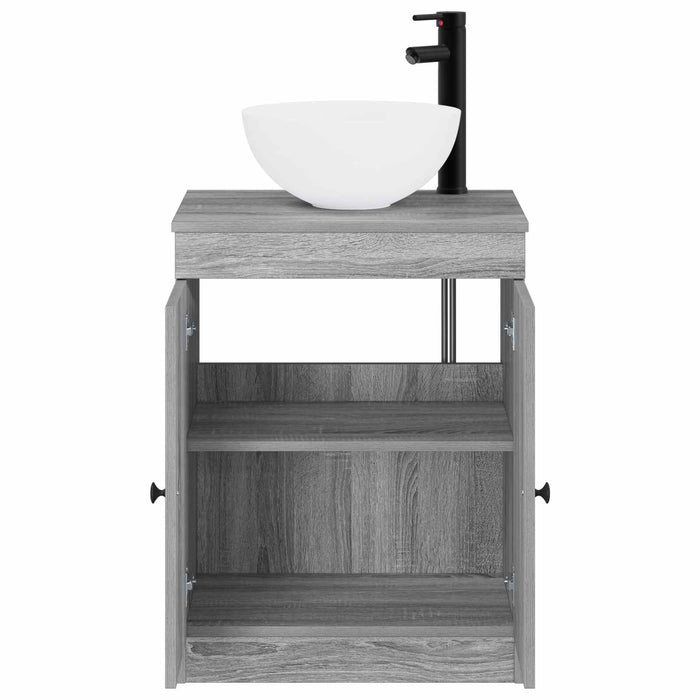 Set de mobilier pentru baie Sonoma gri Lemn prelucrat WALTI