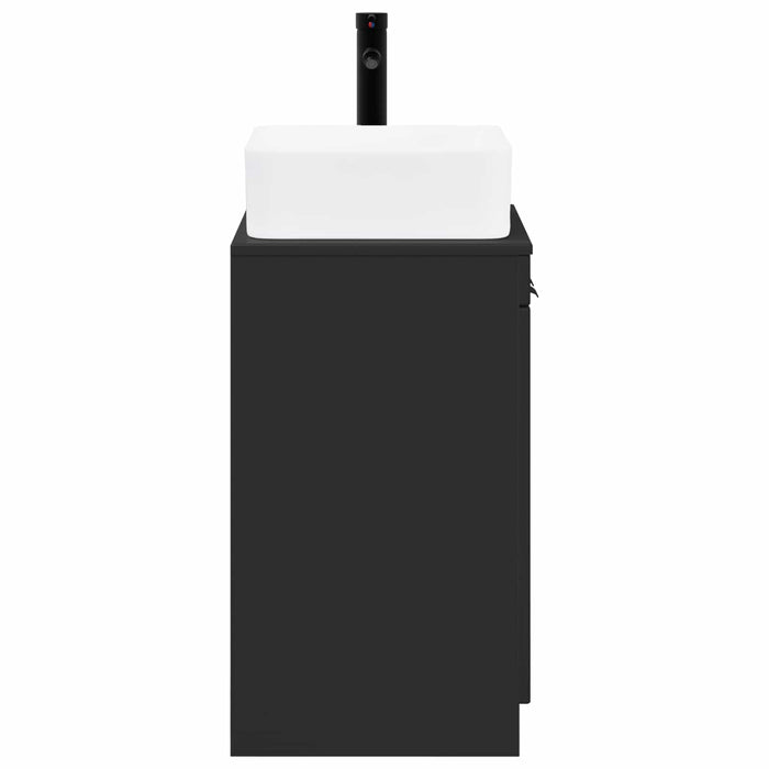 Set de mobilier pentru baie Negru Lemn prelucrat WALTI