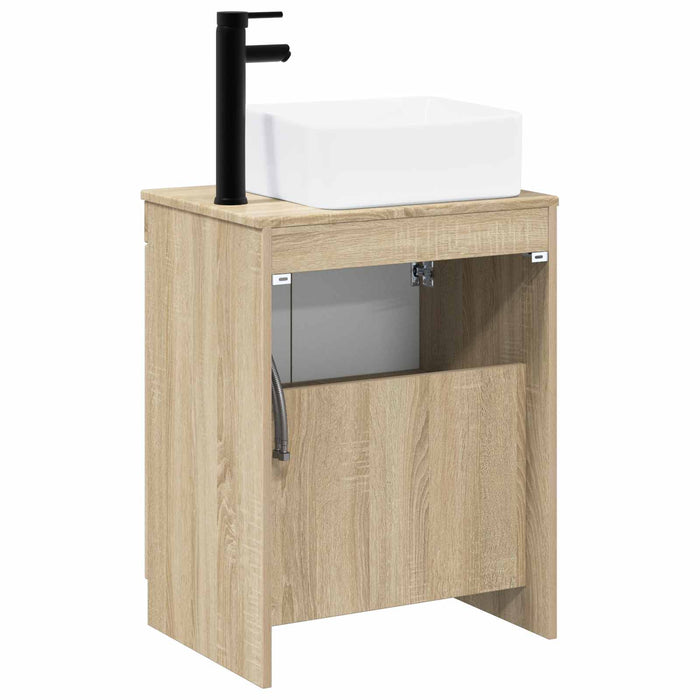 Set de mobilier pentru baie Stejar Sonoma Lemn prelucrat WALTI