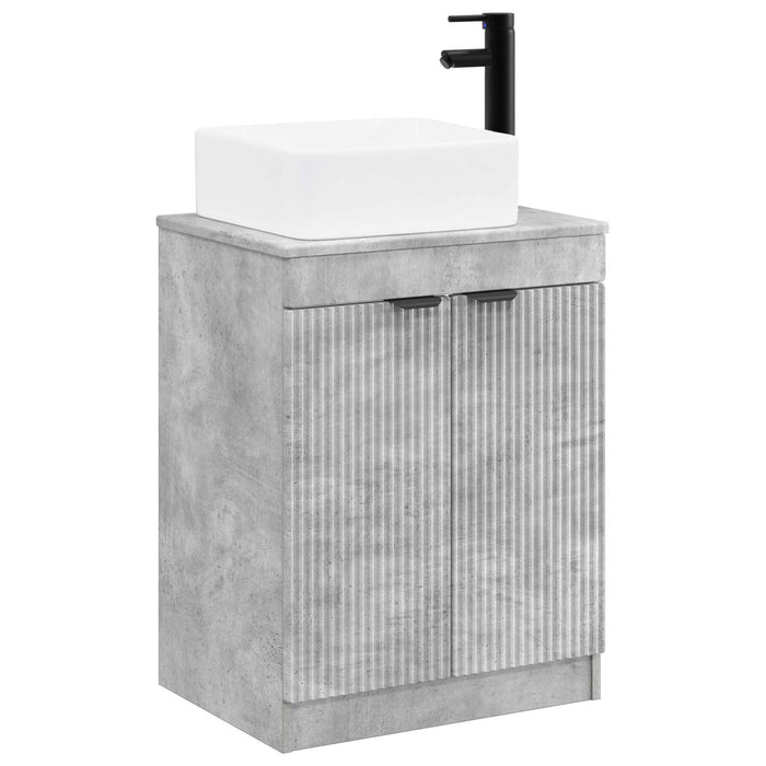 Set de mobilier pentru baie Gri Beton Lemn prelucrat WALTI
