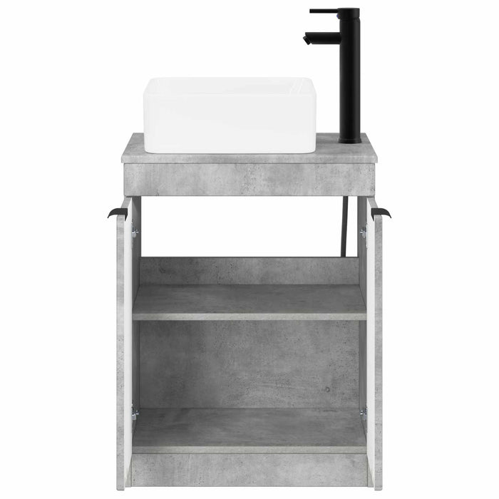 Set de mobilier pentru baie Gri Beton Lemn prelucrat WALTI