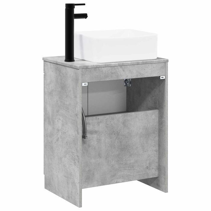 Set de mobilier pentru baie Gri Beton Lemn prelucrat WALTI