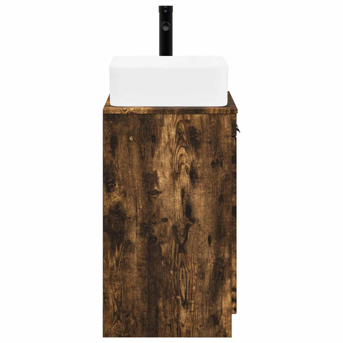 Set de mobilier pentru baie Stejar fumuriu Lemn prelucrat WALTI