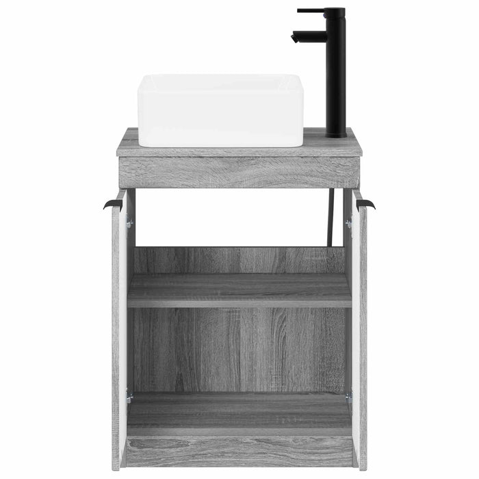 Set de mobilier pentru baie Sonoma gri Lemn prelucrat WALTI