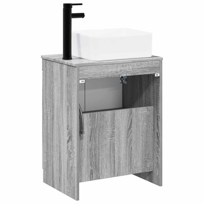 Set de mobilier pentru baie Sonoma gri Lemn prelucrat WALTI