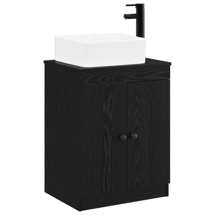 Set de mobilier pentru baie Stejar Negru Lemn prelucrat WALTI