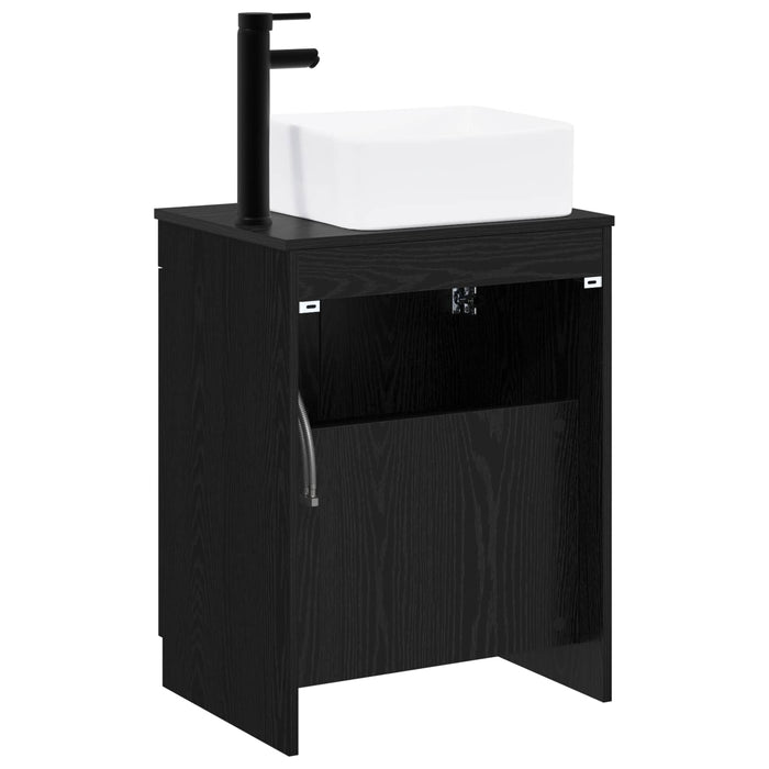 Set de mobilier pentru baie Stejar Negru Lemn prelucrat WALTI