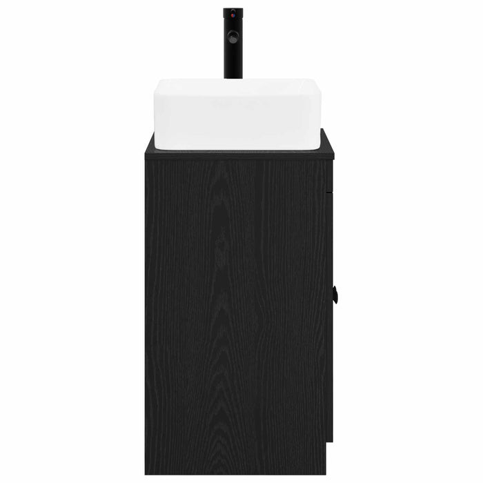 Set de mobilier pentru baie Stejar Negru Lemn prelucrat WALTI