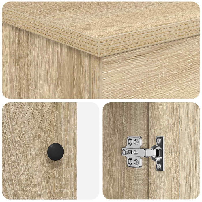 Set de mobilier pentru baie Stejar Sonoma Lemn prelucrat WALTI