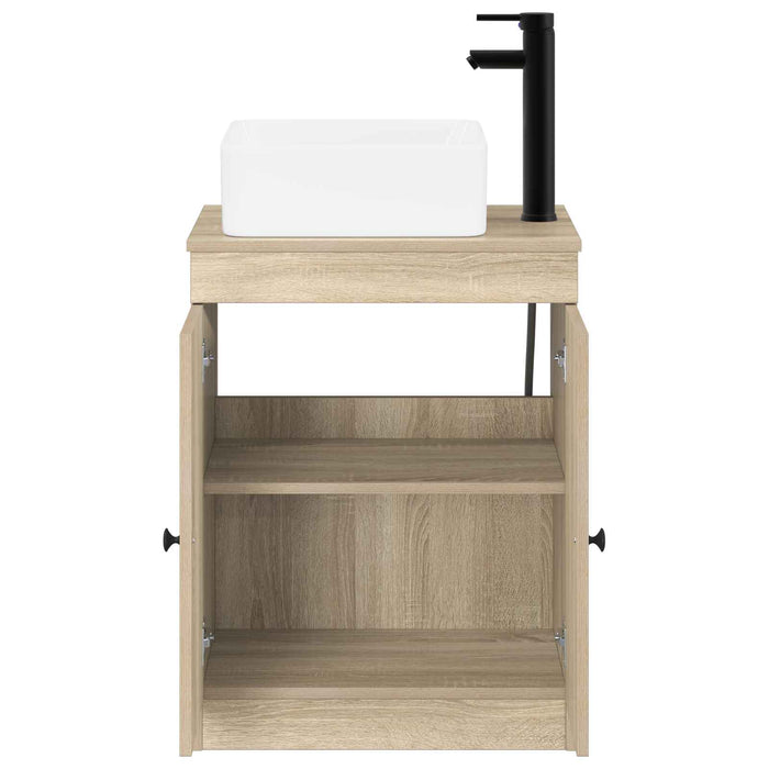 Set de mobilier pentru baie Stejar Sonoma Lemn prelucrat WALTI