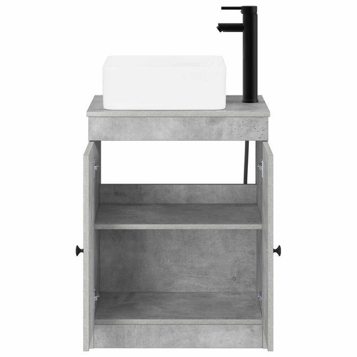Set de mobilier pentru baie Gri Beton Lemn prelucrat WALTI