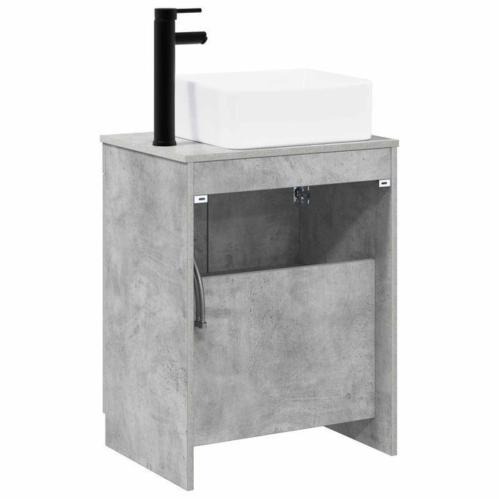 Set de mobilier pentru baie Gri Beton Lemn prelucrat WALTI