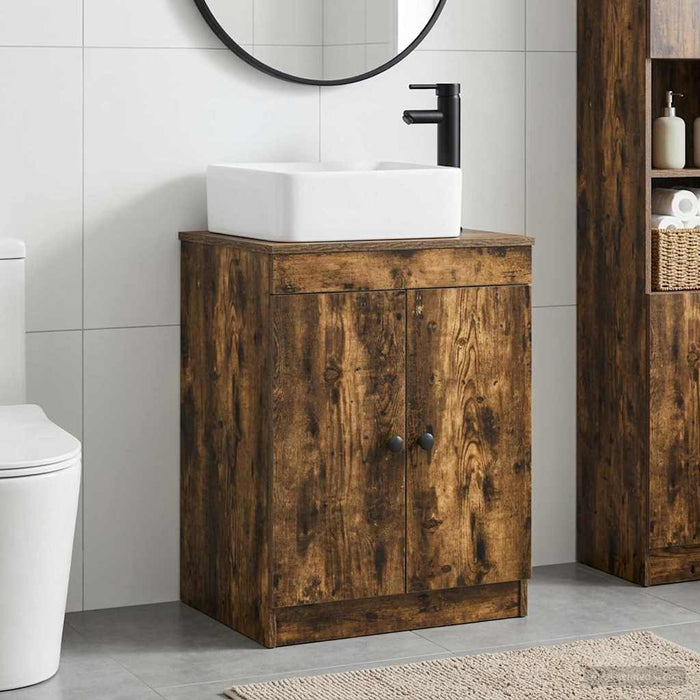 Set de mobilier pentru baie Stejar fumuriu Lemn prelucrat WALTI