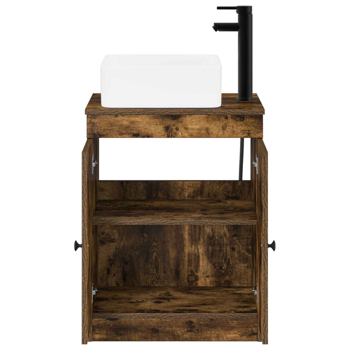 Set de mobilier pentru baie Stejar fumuriu Lemn prelucrat WALTI