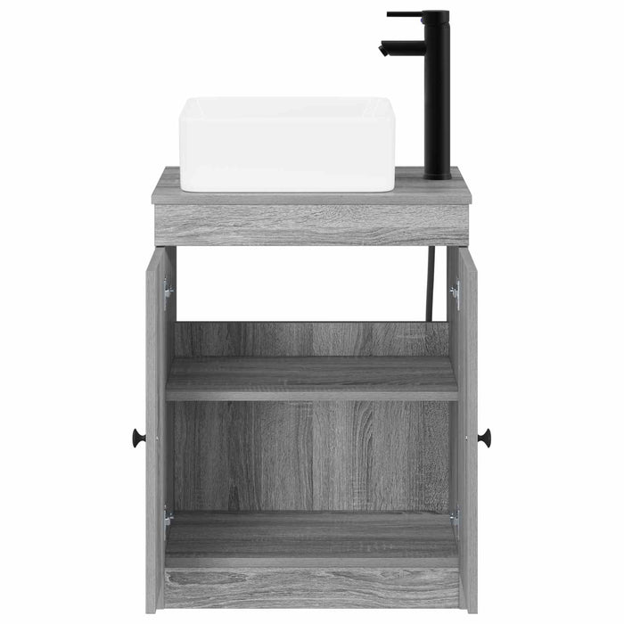 Set de mobilier pentru baie Sonoma gri Lemn prelucrat WALTI