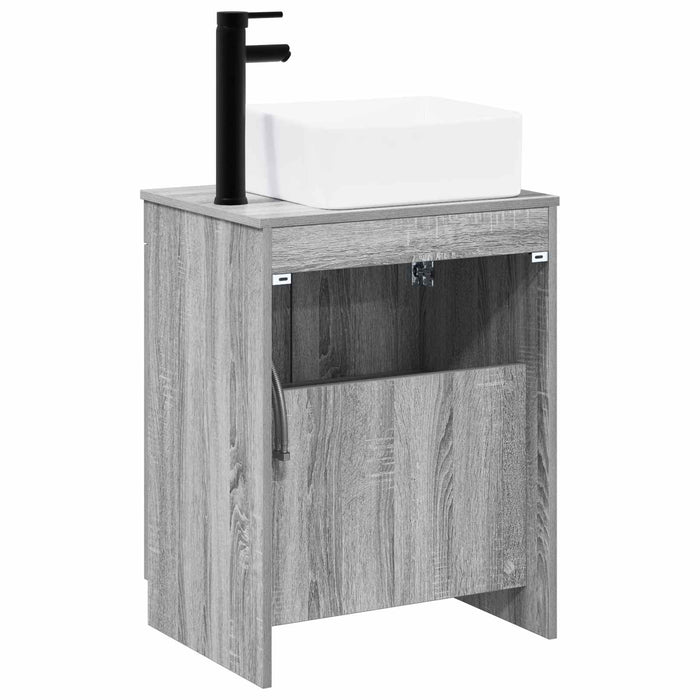 Set de mobilier pentru baie Sonoma gri Lemn prelucrat WALTI