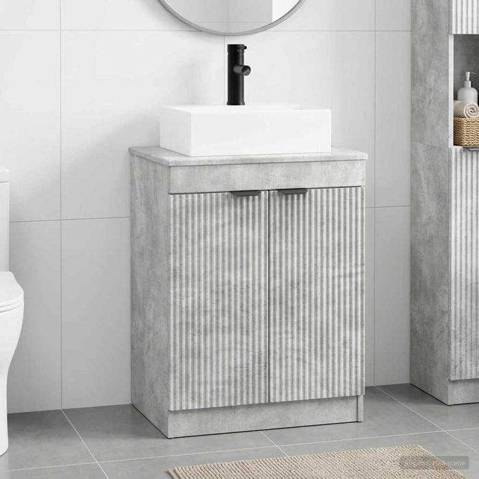 Set de mobilier pentru baie Gri Beton Lemn prelucrat WALTI