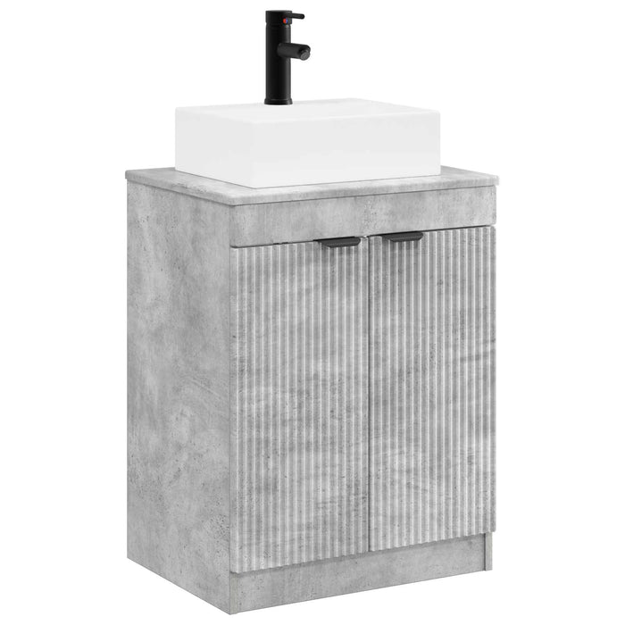 Set de mobilier pentru baie Gri Beton Lemn prelucrat WALTI