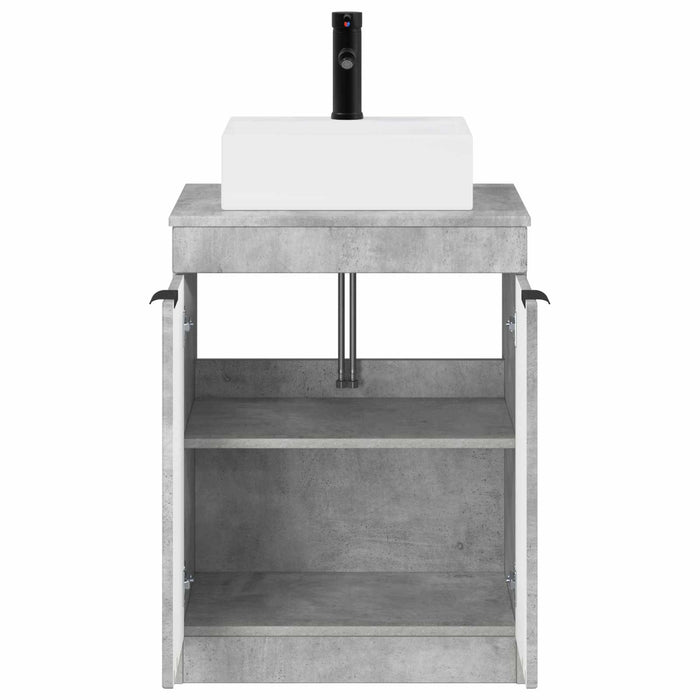 Set de mobilier pentru baie Gri Beton Lemn prelucrat WALTI
