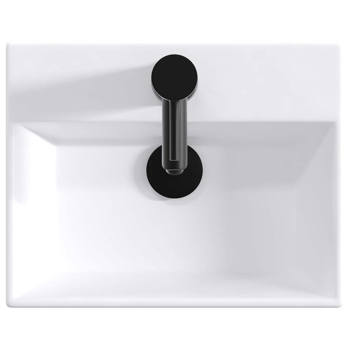 Set de mobilier pentru baie Alb foarte lucios Lemn prelucrat WALTI
