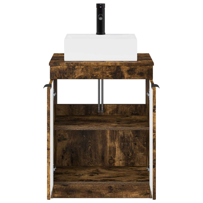 Set de mobilier pentru baie Stejar fumuriu Lemn prelucrat WALTI