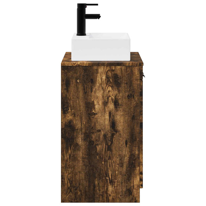 Set de mobilier pentru baie Stejar fumuriu Lemn prelucrat WALTI